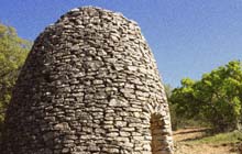borie house in dried stone garrigue lavender provence