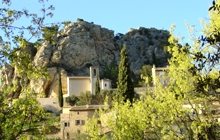 le barroux perched village with the castle in the heart of provence vineyards